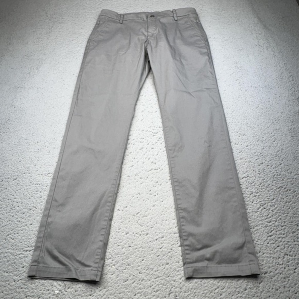 Birddogs‎ Pants Mens 32 Gray Chino Flat Front Straight Stretch Pockets Commuter